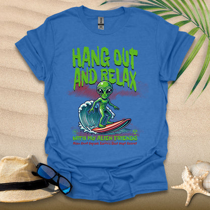 Alien Friends Surfer T-Shirt