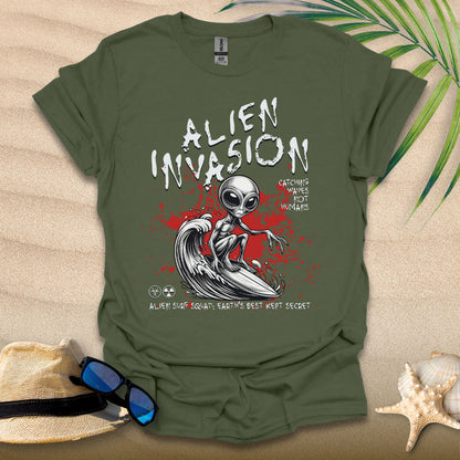 Alien Invasion Surfer T-Shirt