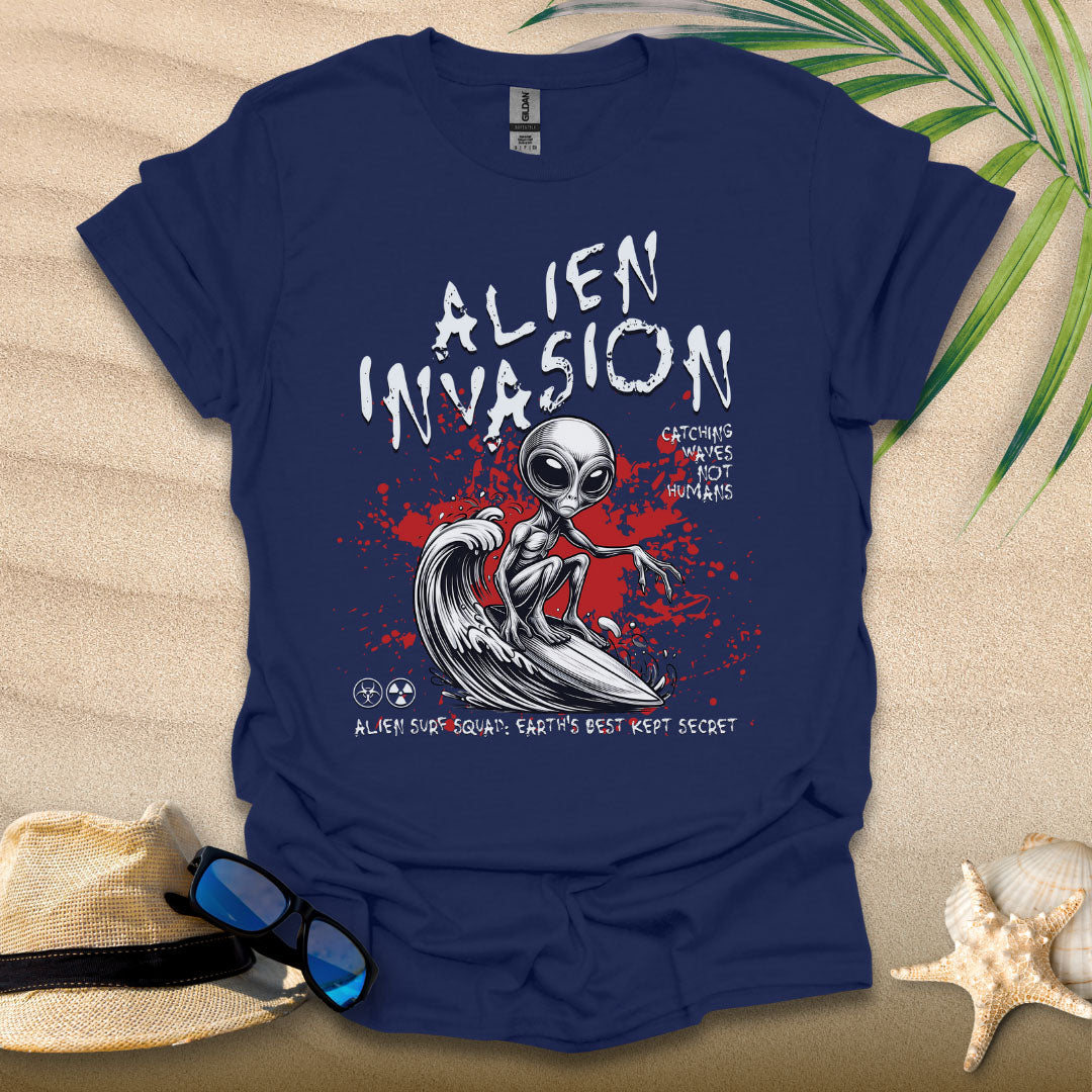 Alien Invasion Surfer T-Shirt